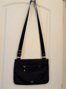Coach Black Nylon Crossbody Bag with Gold-Tone Hardware